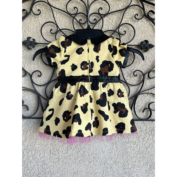 Harajuku X Target leopard print faux leather trim dress - size 12 M - multicolor - Picture 4 of 6